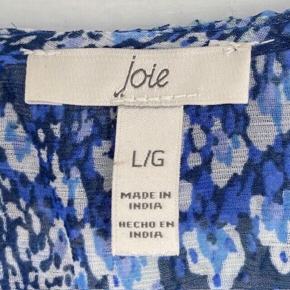 Joie NEW Blue Parisian Paisley Watercolor Tiered Flowy Midi / Long Dress Large - Picture 3 of 9